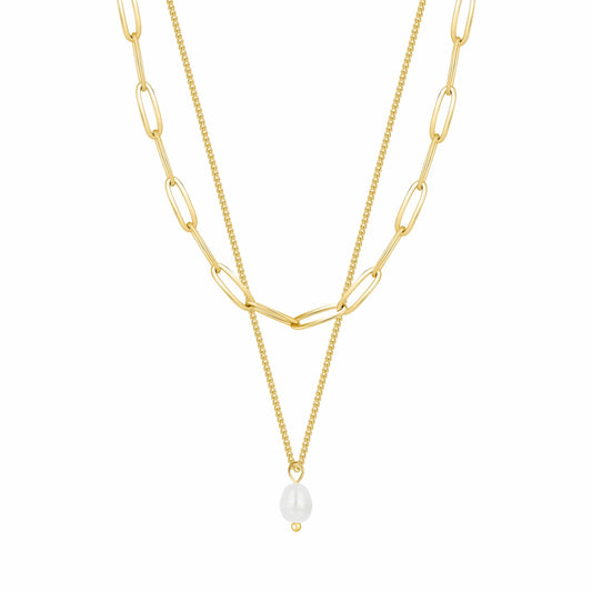 Athelia Pearl Layered Necklace