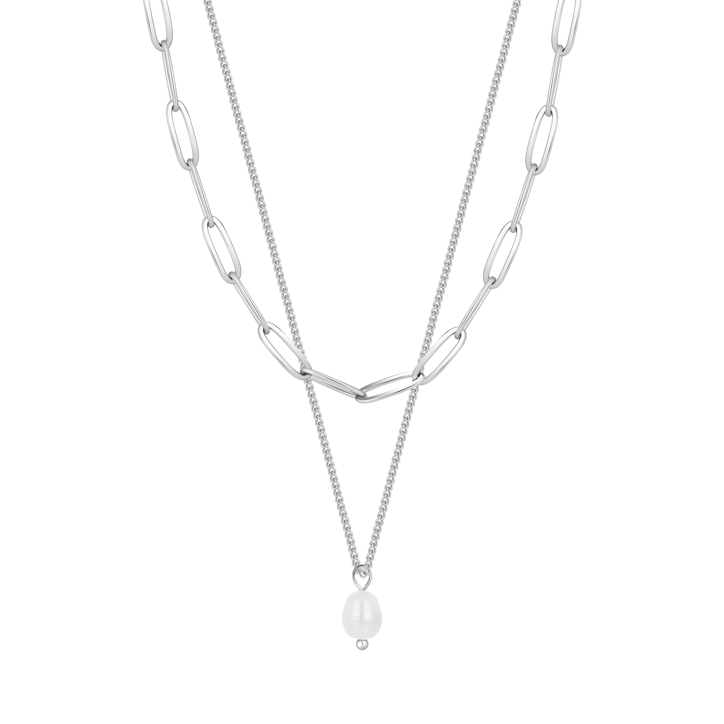 Athelia Pearl Layered Necklace