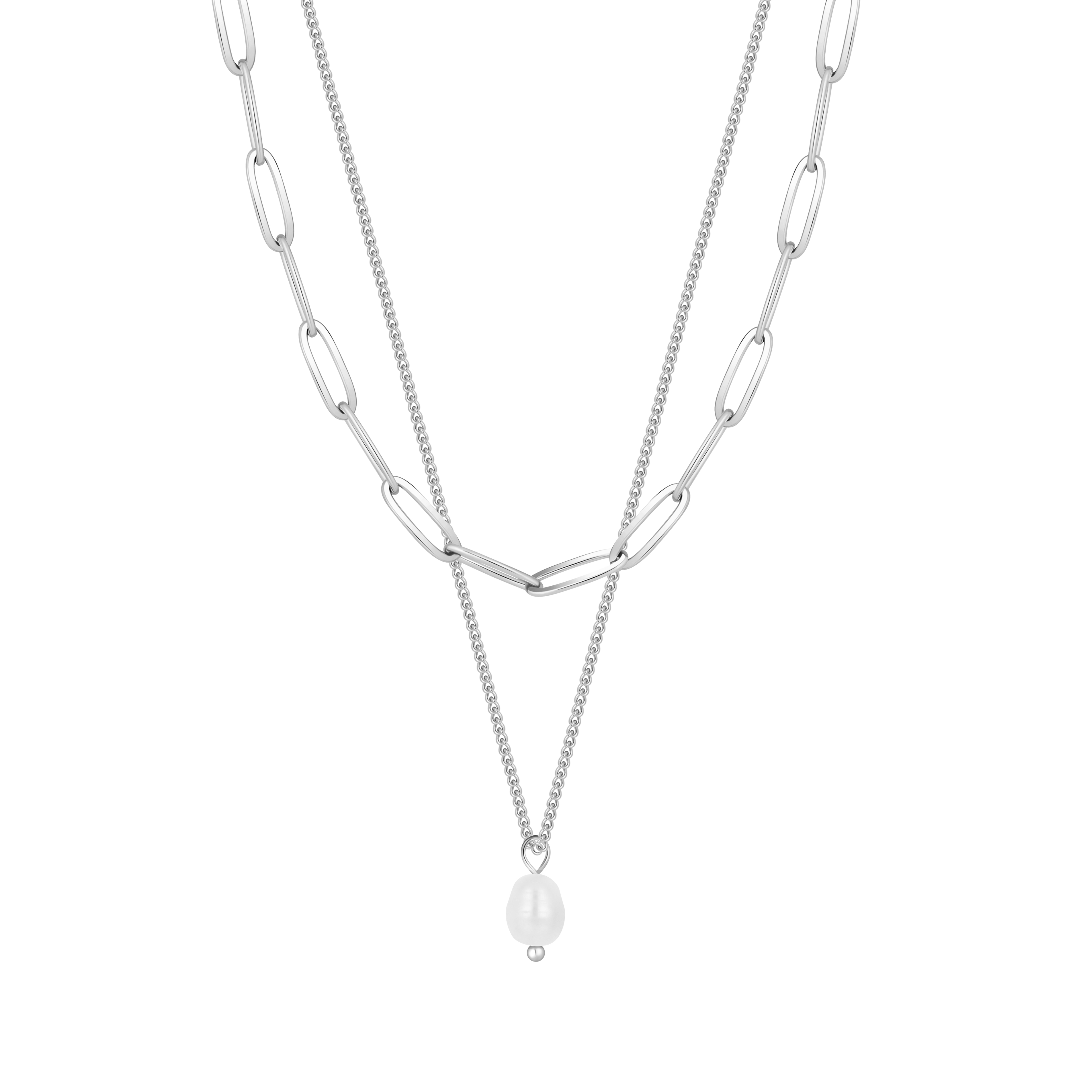 Athelia Pearl Layered Necklace
