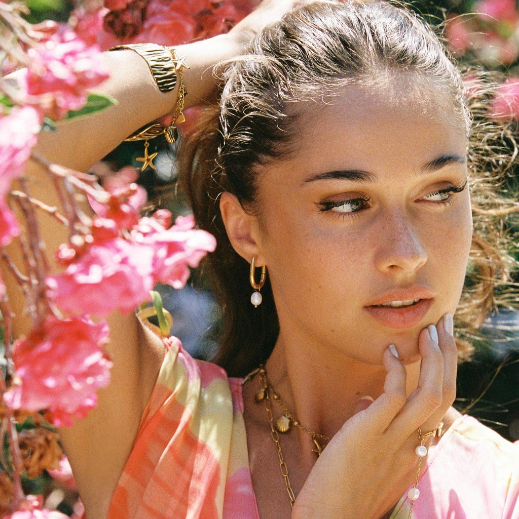 Bora Bora Pearl Hoop Earrings