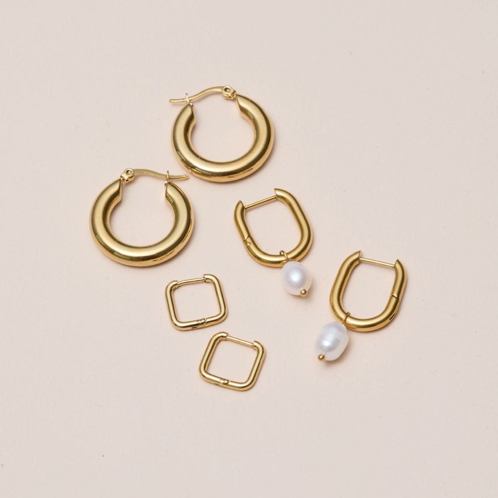 Bora Bora Pearl Hoop Earrings