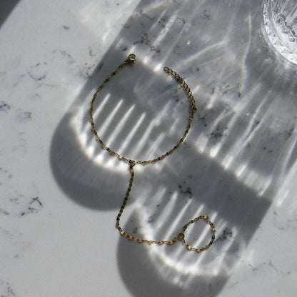 Chevron Hand Chain Bracelet