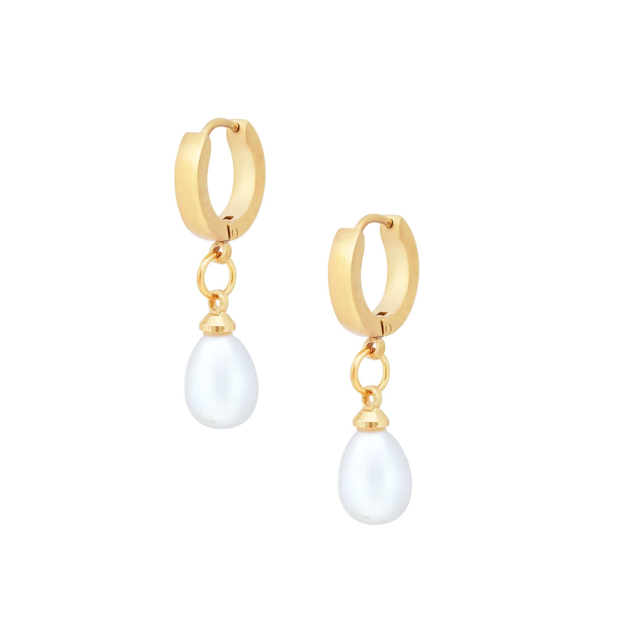Chlo Pearl Hoop Earrings
