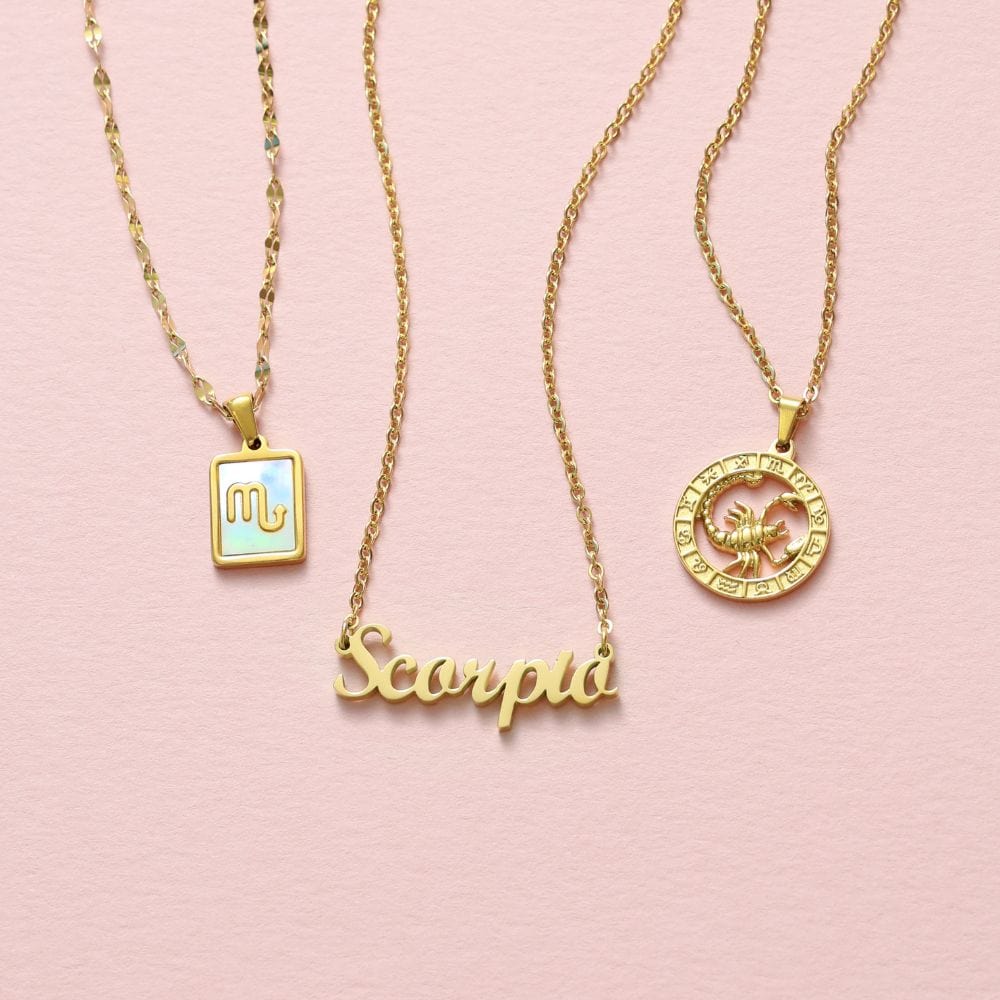 Script Zodiac Choker Necklace