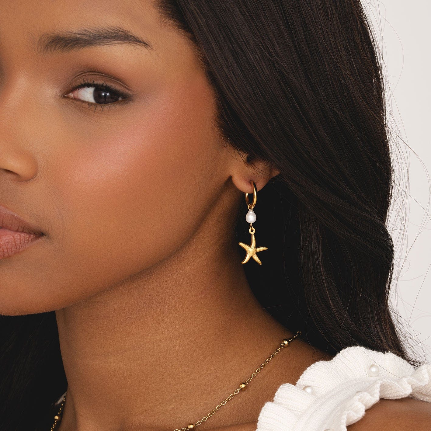 Colleen Starfish Hoop Earrings