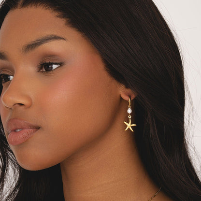Colleen Starfish Hoop Earrings