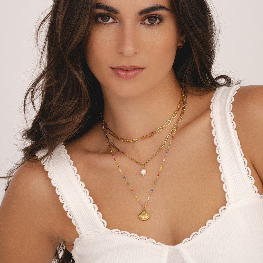 Confetti Pearl Layered Necklace