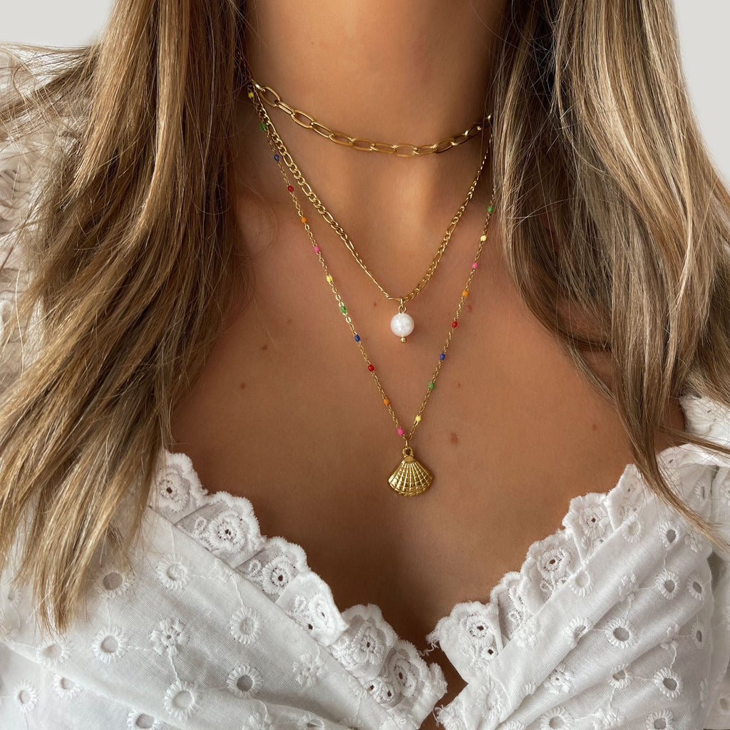 Confetti Pearl Layered Necklace
