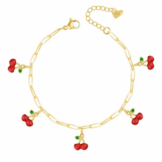 Crimson Cherry Bracelet
