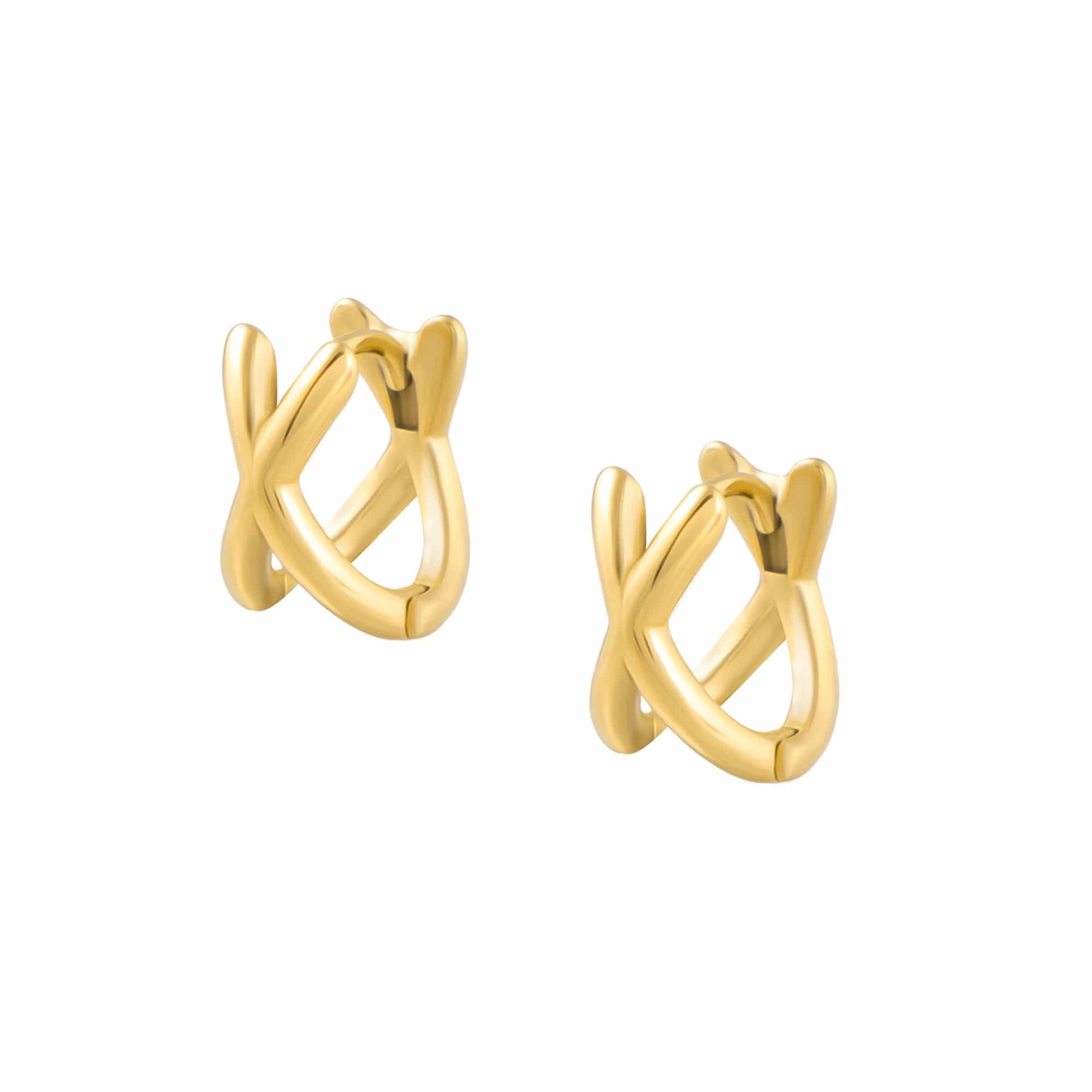 Criss Cross Hoop Earrings