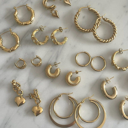 Criss Cross Hoop Earrings