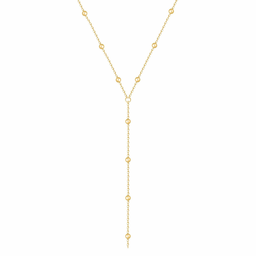 Dainty Ball Lariat Necklace