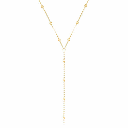 Dainty Ball Lariat Necklace