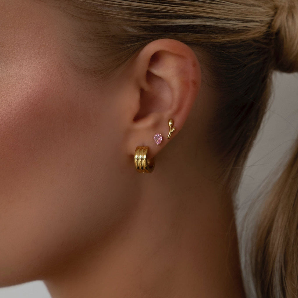 Dainty Rose Stud Earrings