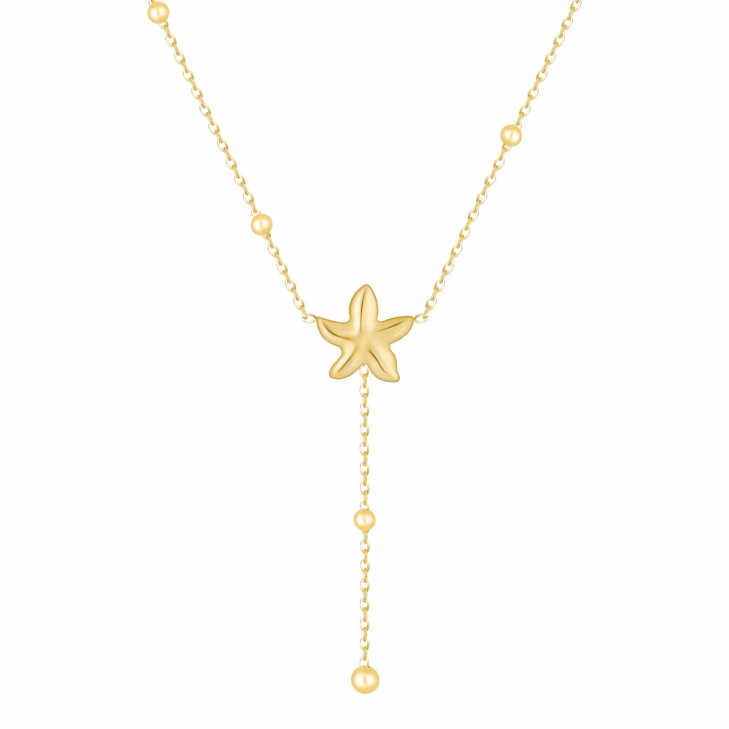 Edith Starfish Lariat Necklace