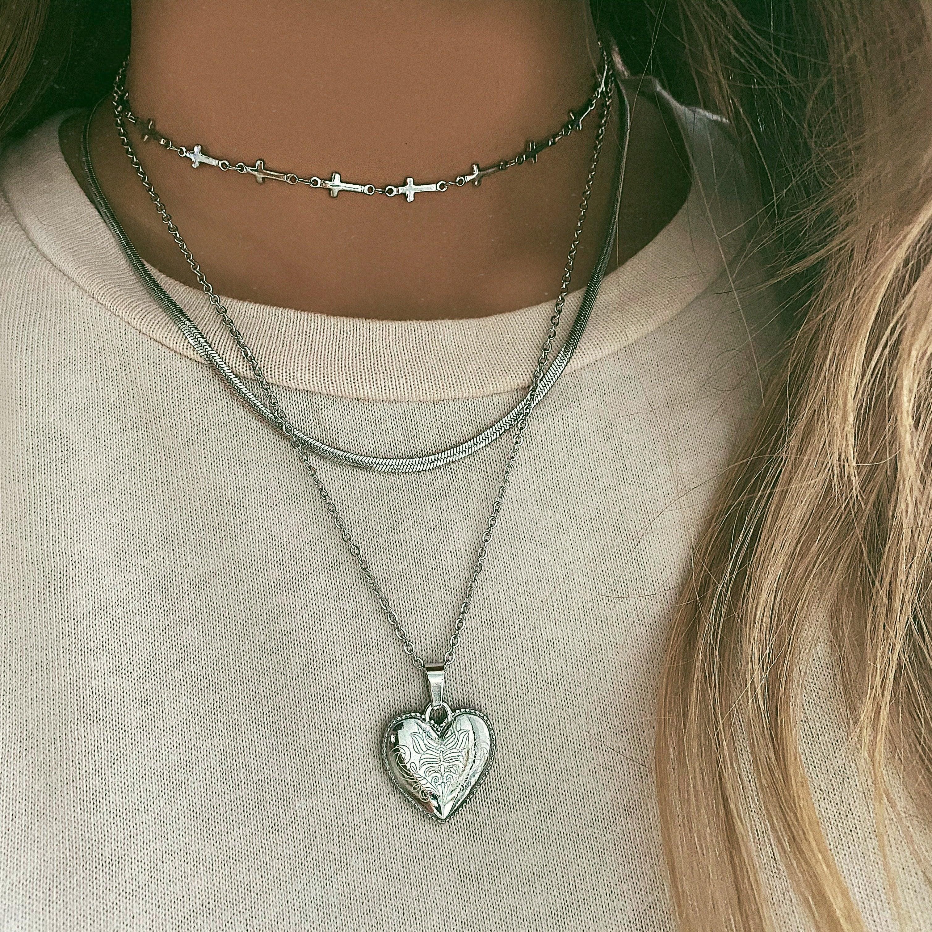 Engraved Heart Necklace