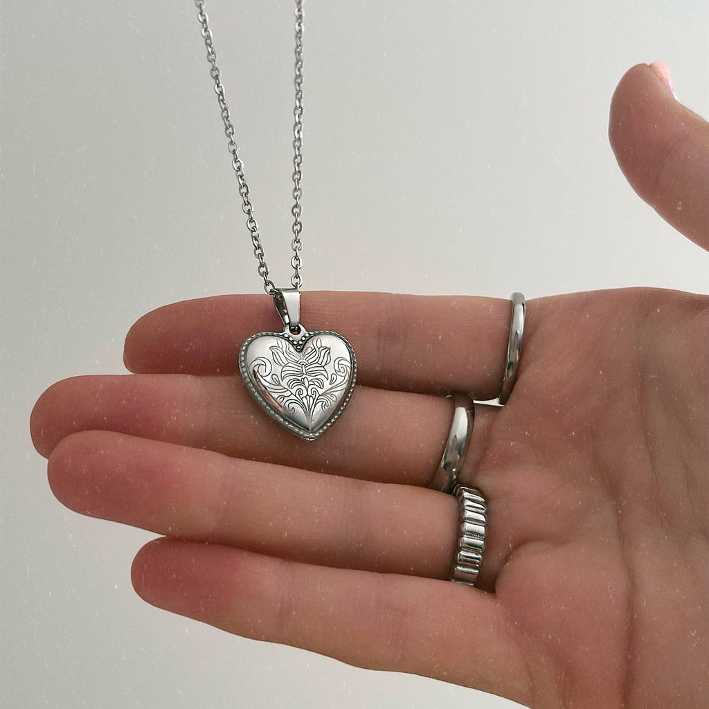 Engraved Heart Necklace