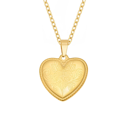 Engraved Heart Necklace
