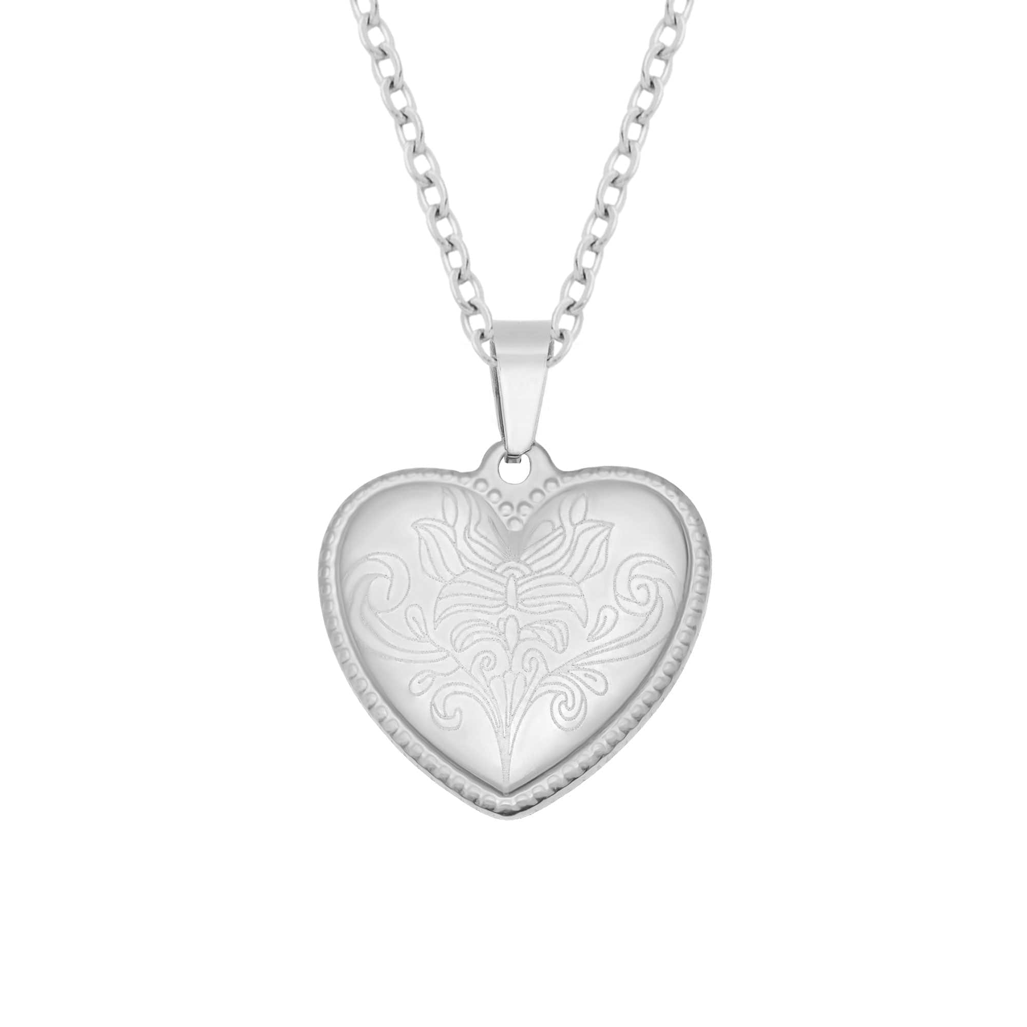 Engraved Heart Necklace