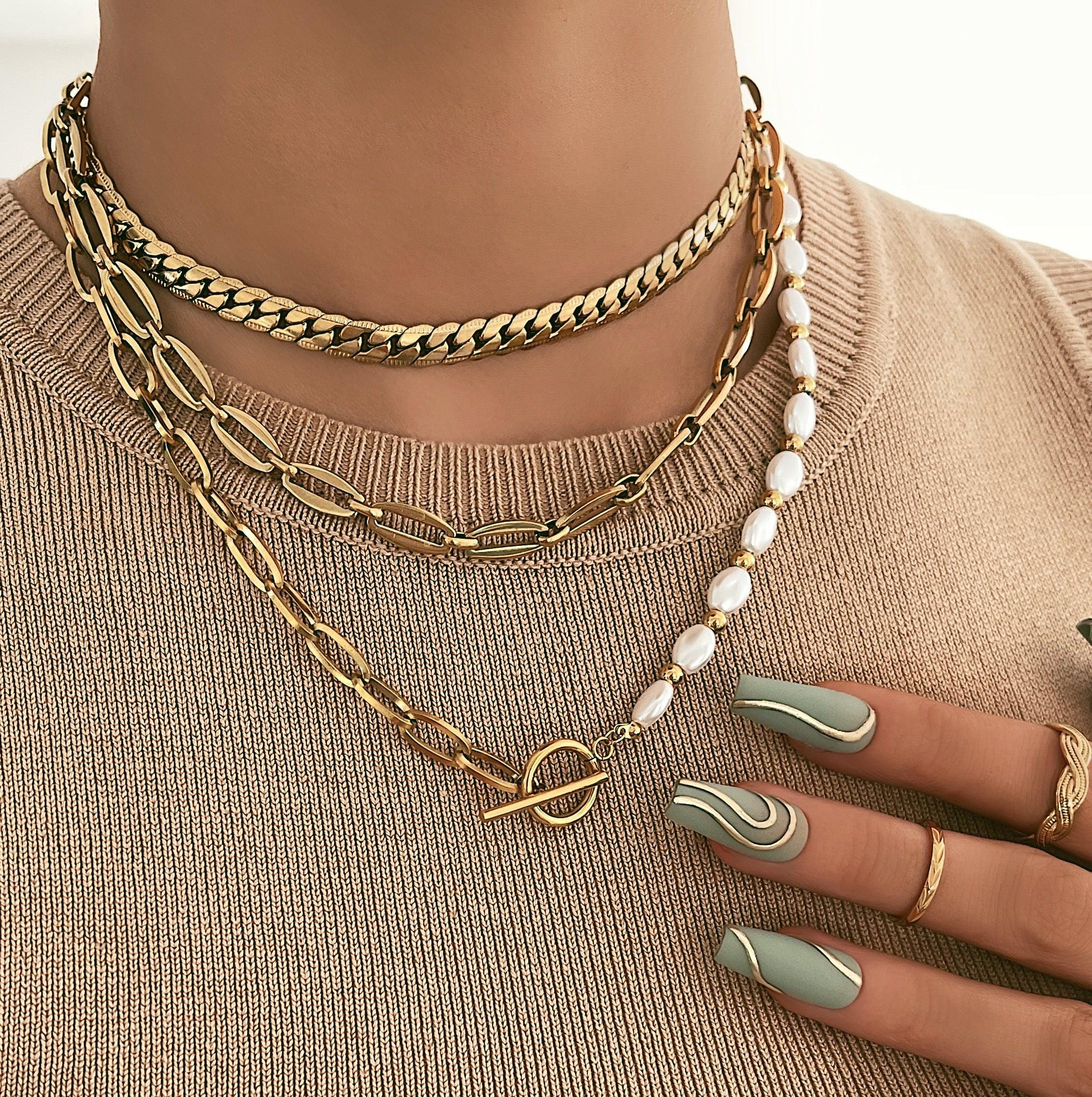 Essence Pearl TBar Necklace