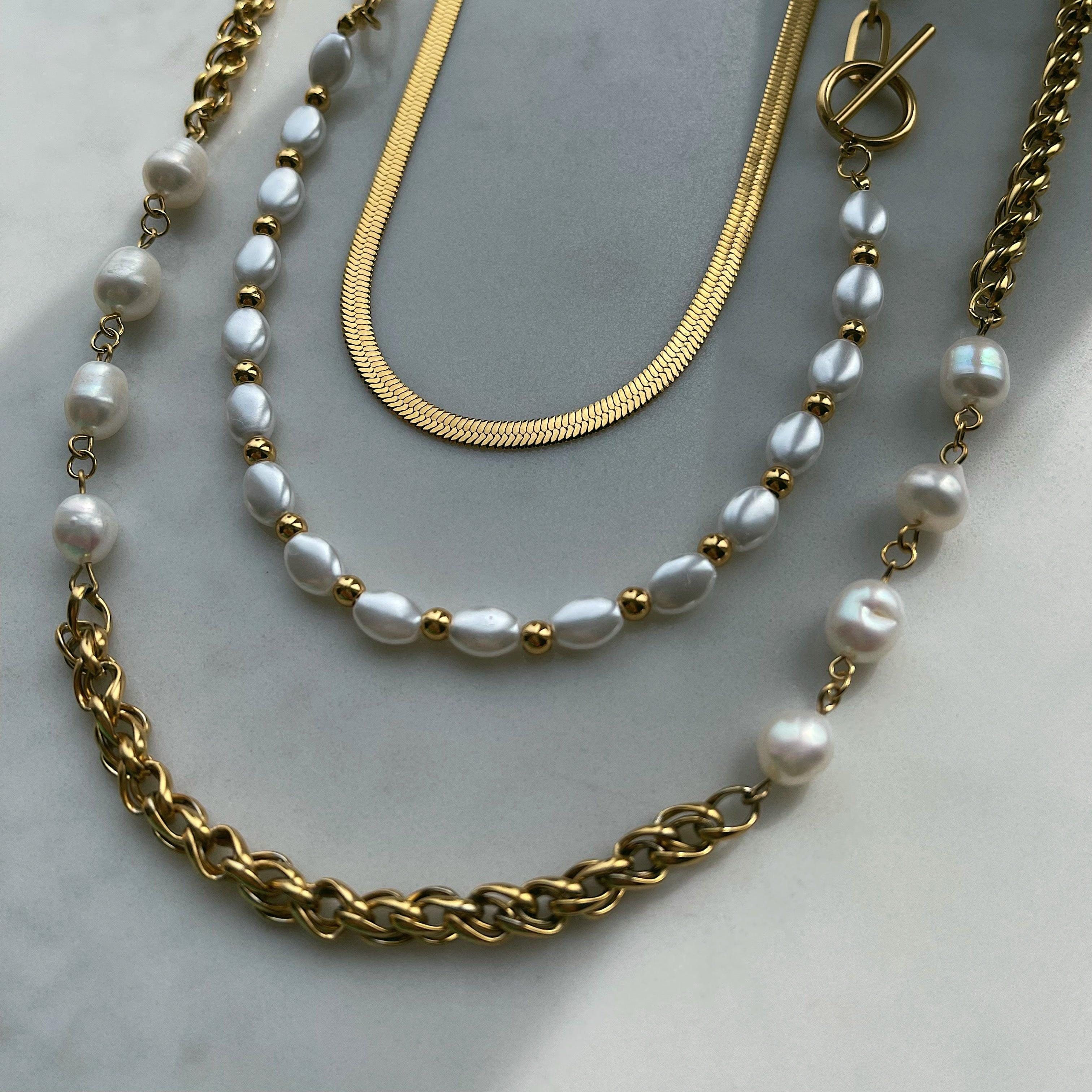 Essence Pearl TBar Necklace