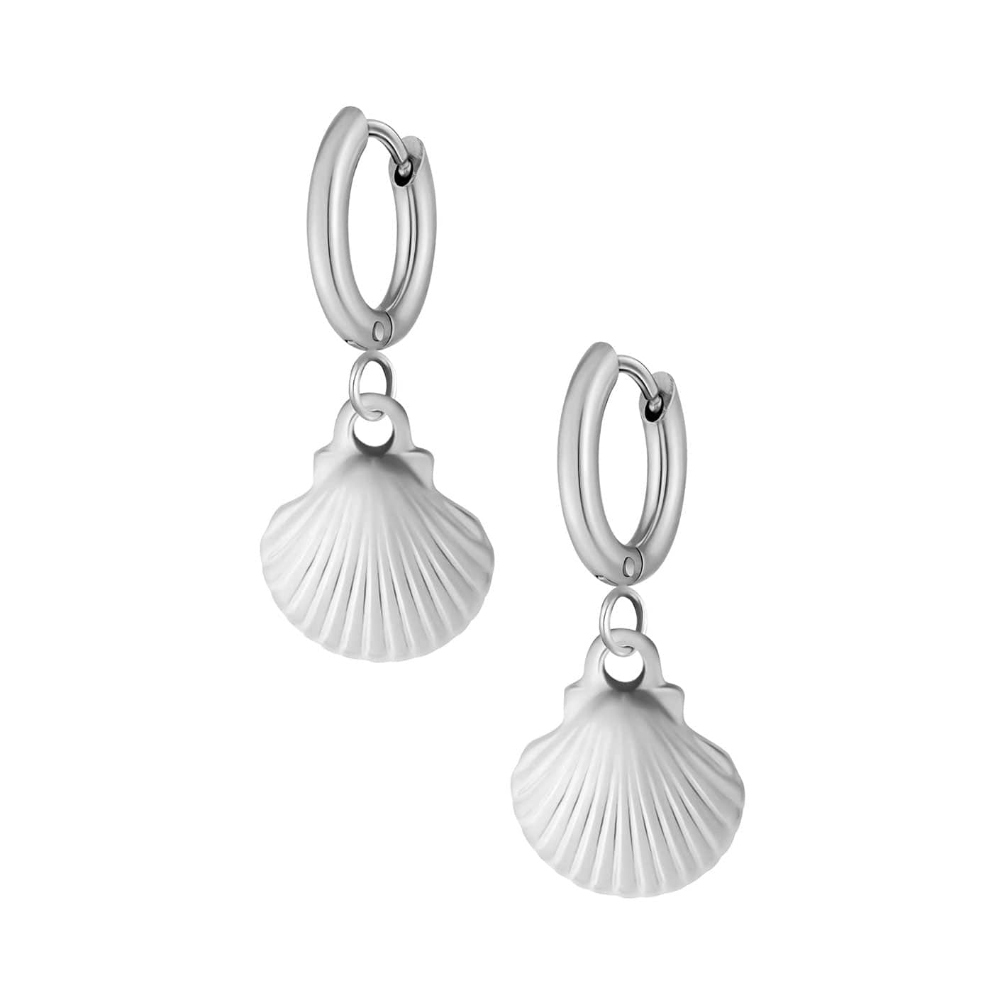 Flavia Shell Hoop Earrings