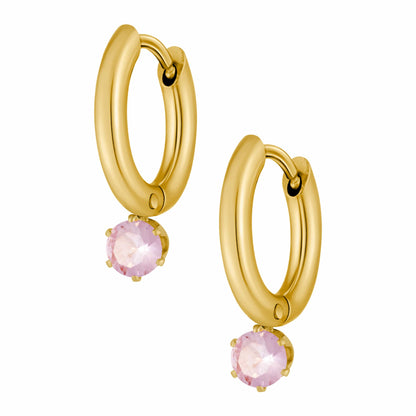 Forever Birthstone Hoop Earrings