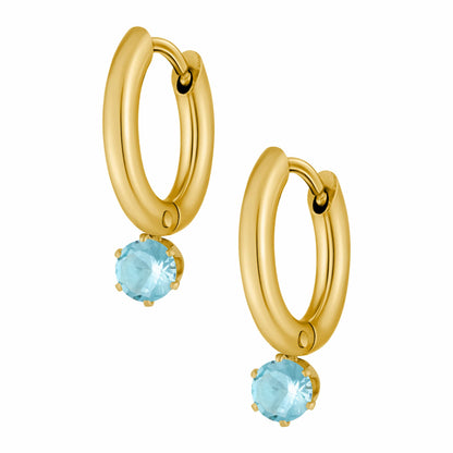 Forever Birthstone Hoop Earrings