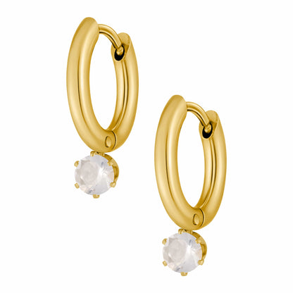 Forever Birthstone Hoop Earrings