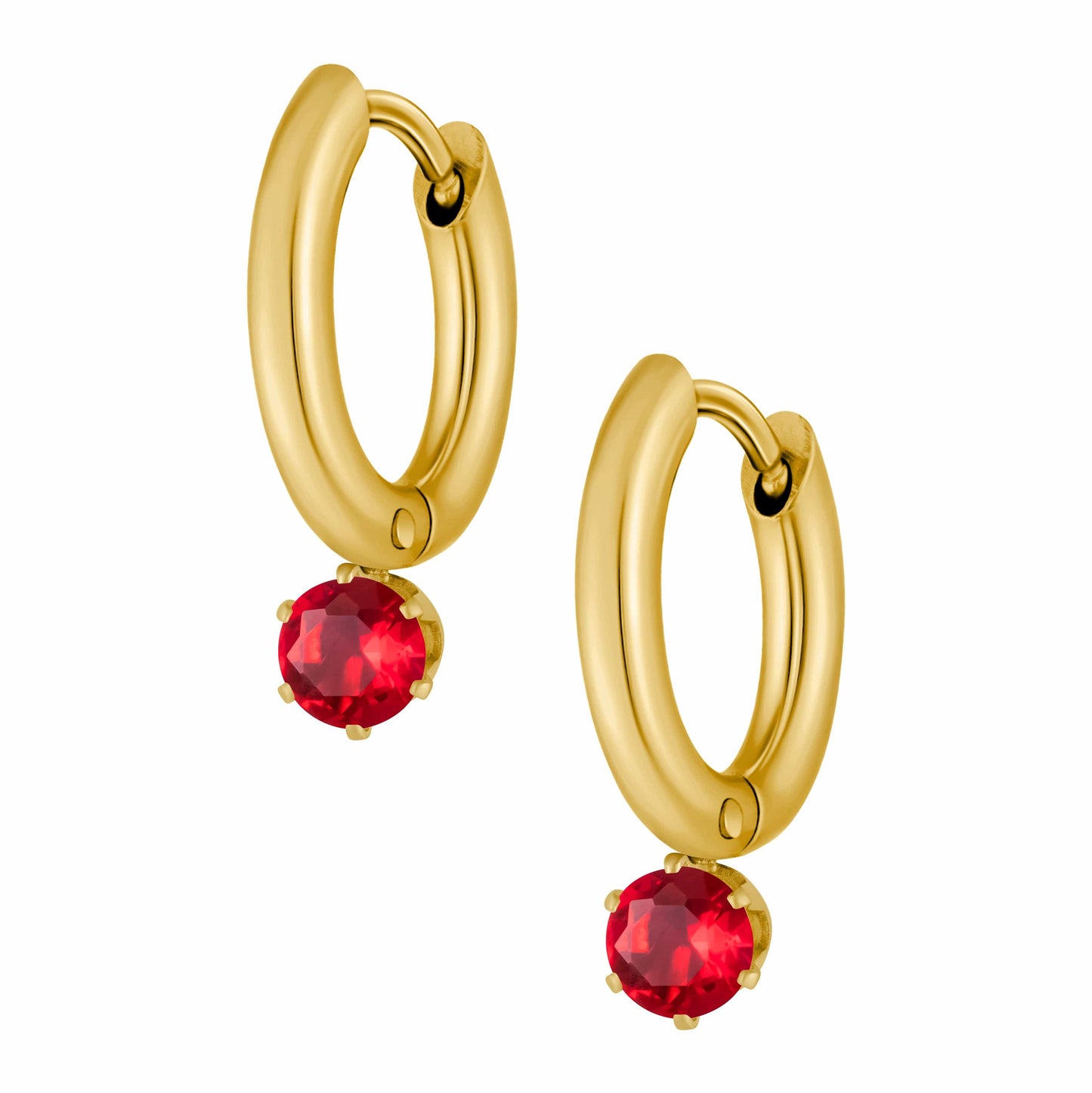 Forever Birthstone Hoop Earrings