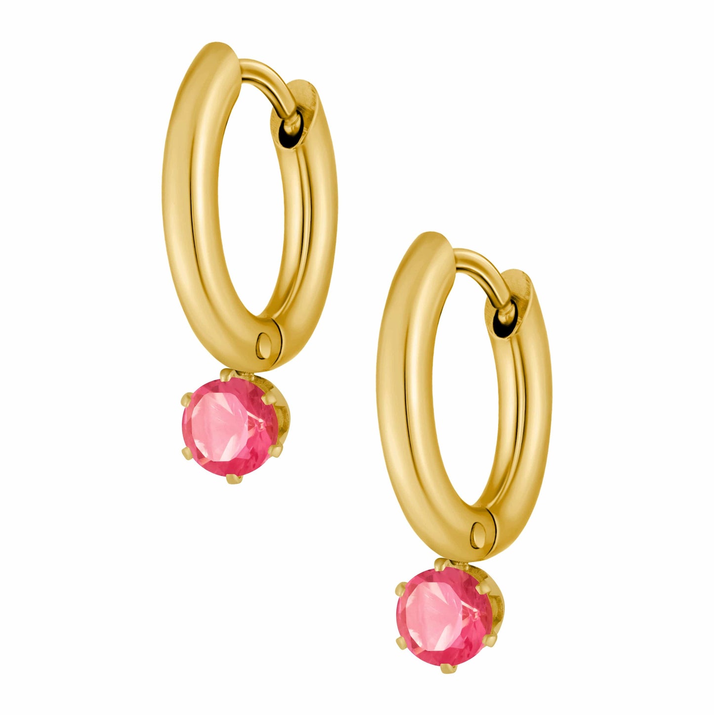Forever Birthstone Hoop Earrings
