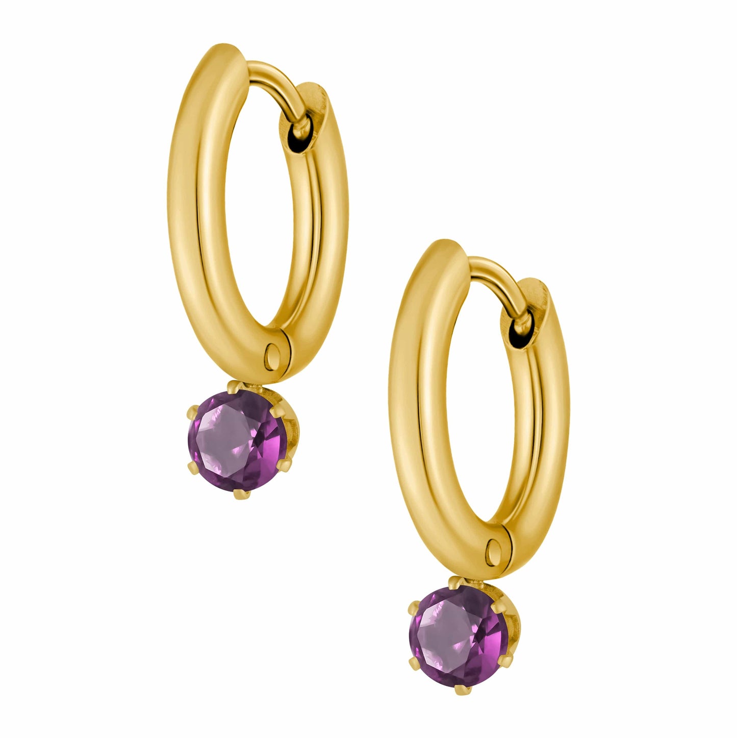 Forever Birthstone Hoop Earrings