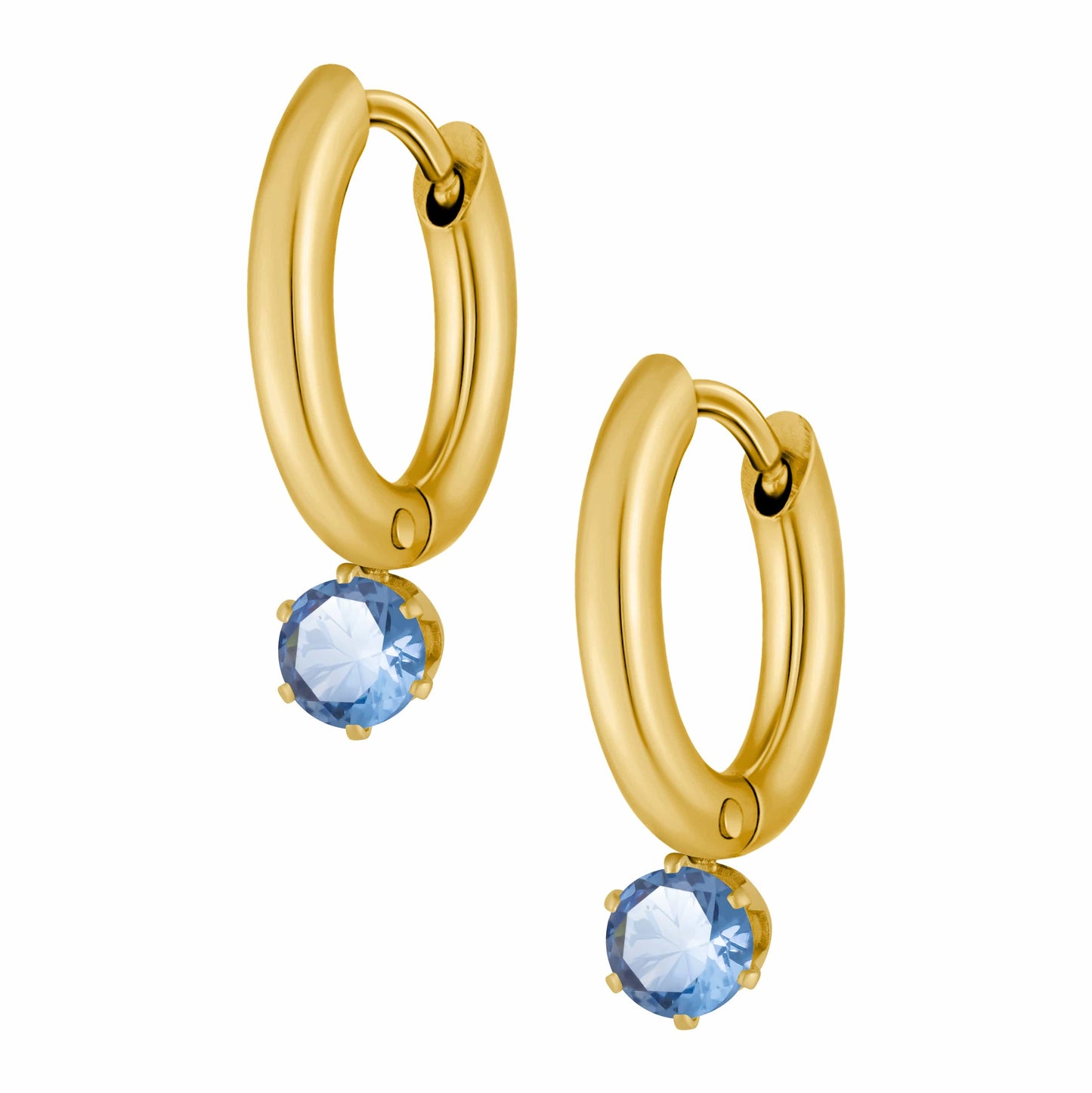 Forever Birthstone Hoop Earrings