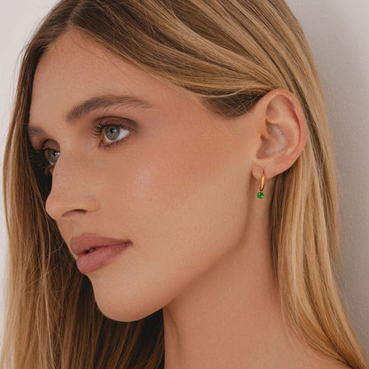 Forever Birthstone Hoop Earrings