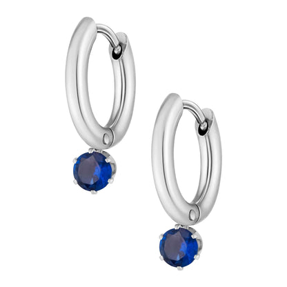 Forever Birthstone Hoop Earrings