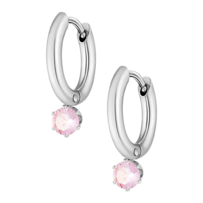 Forever Birthstone Hoop Earrings