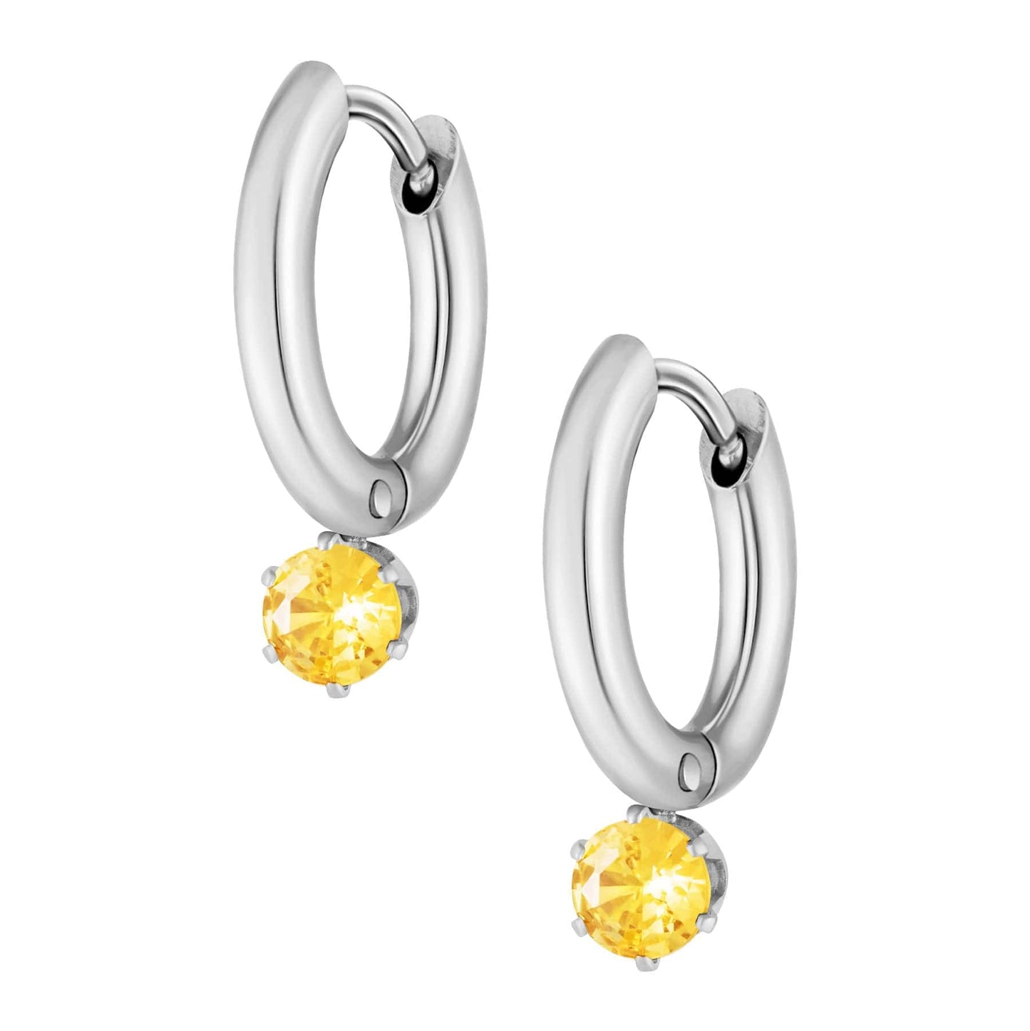 Forever Birthstone Hoop Earrings