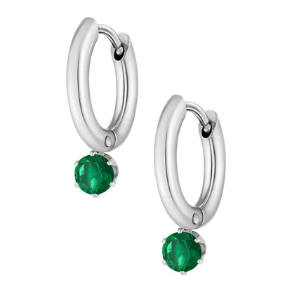 Forever Birthstone Hoop Earrings