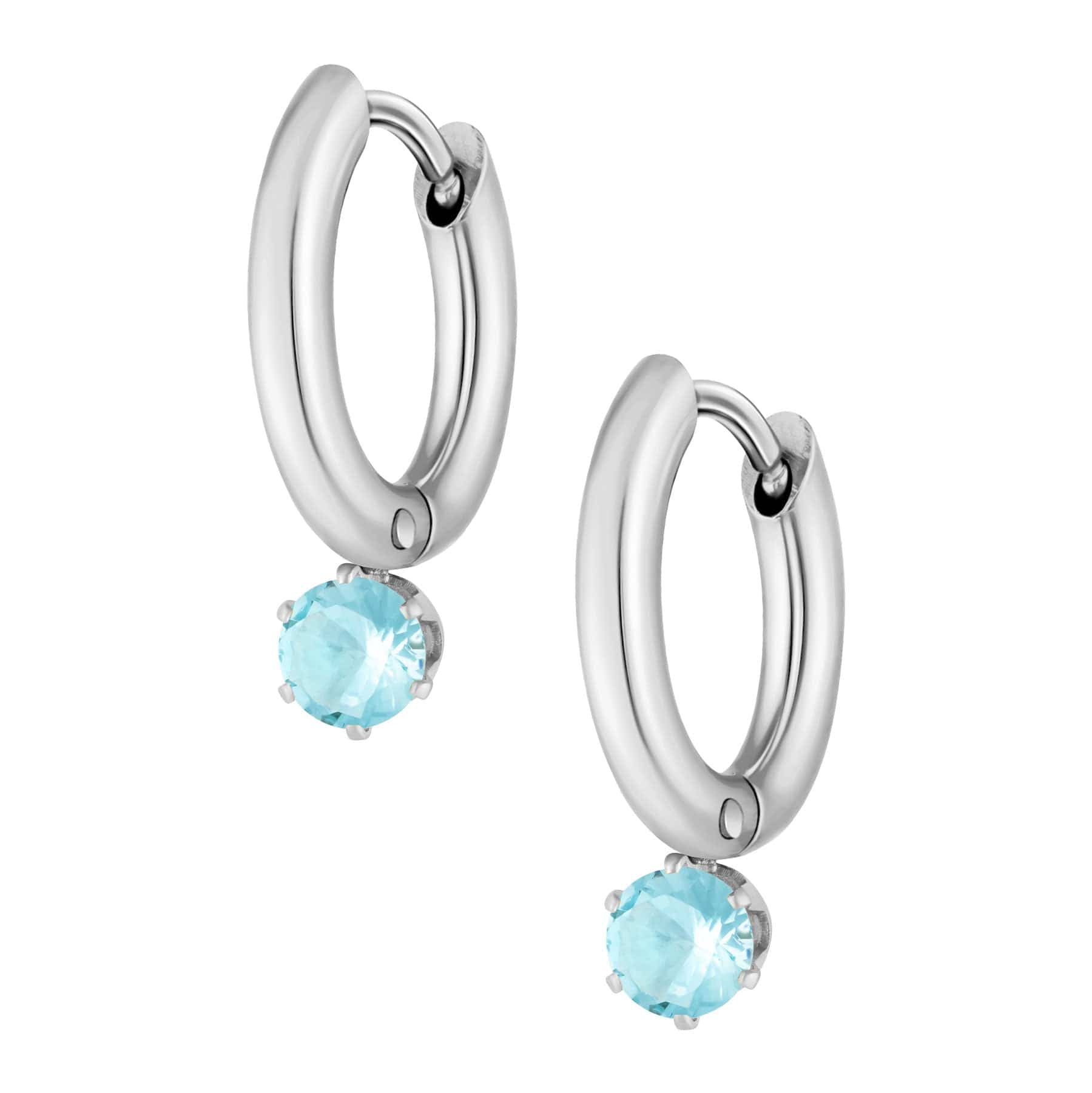 Forever Birthstone Hoop Earrings