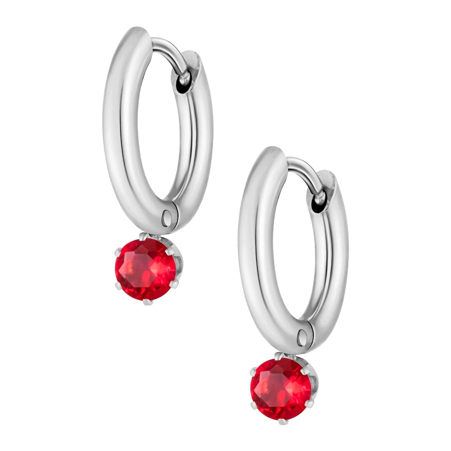 Forever Birthstone Hoop Earrings