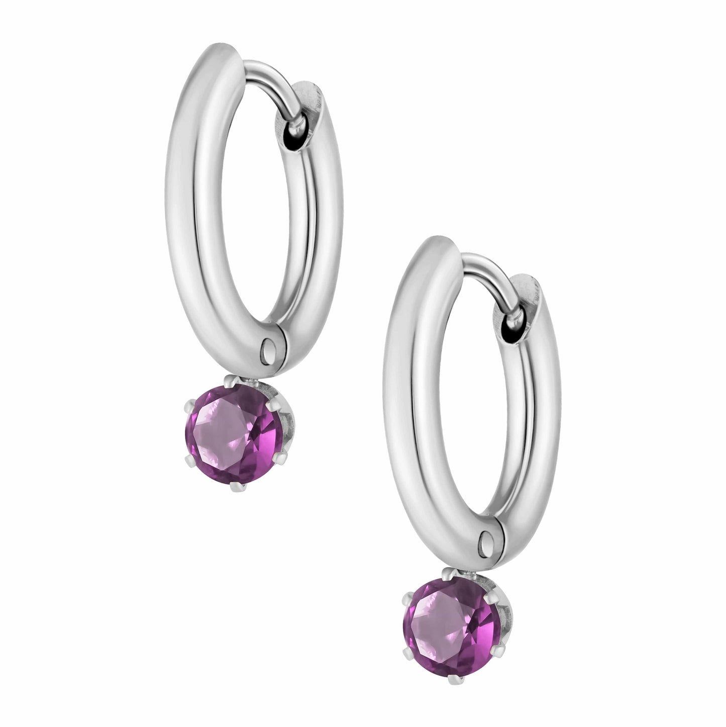 Forever Birthstone Hoop Earrings