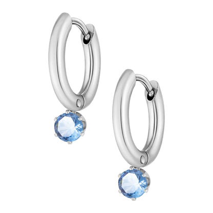 Forever Birthstone Hoop Earrings