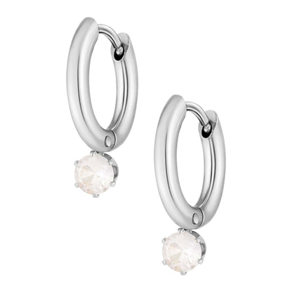 Forever Birthstone Hoop Earrings