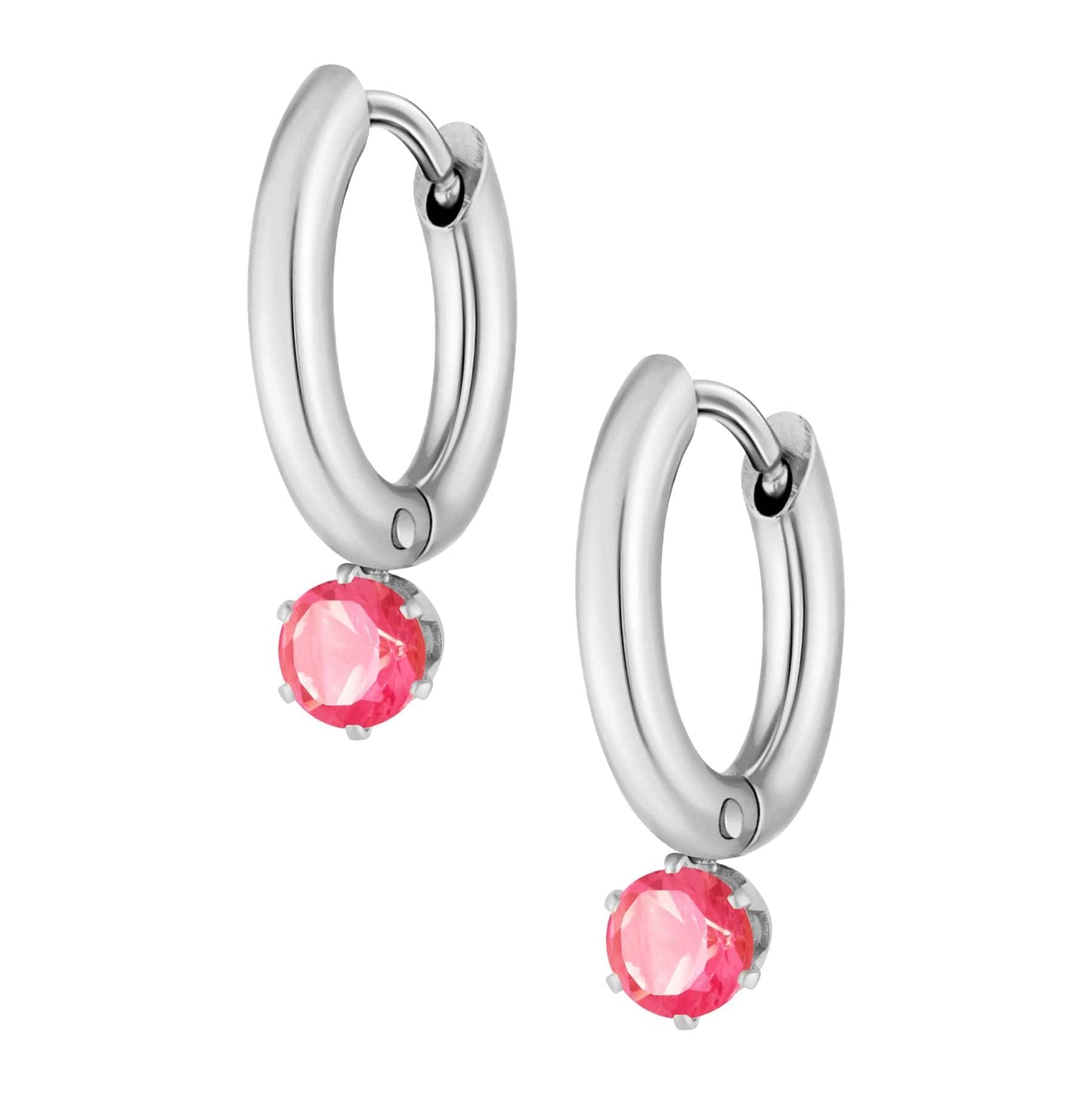 Forever Birthstone Hoop Earrings