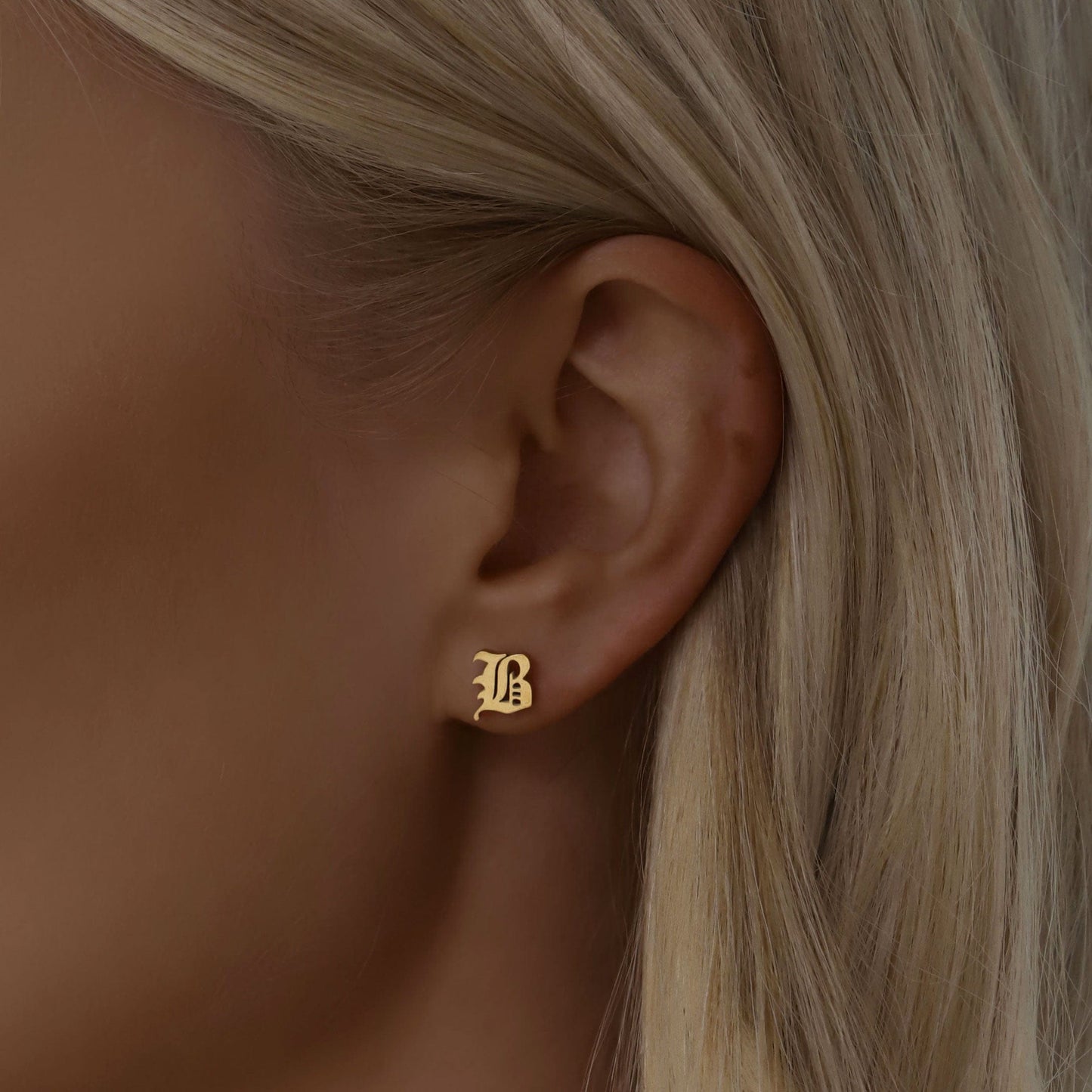 Gothic Initial Earrings