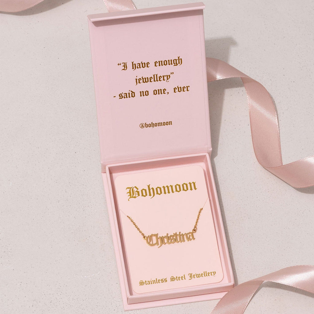 Personalised Name Necklace - Gothic