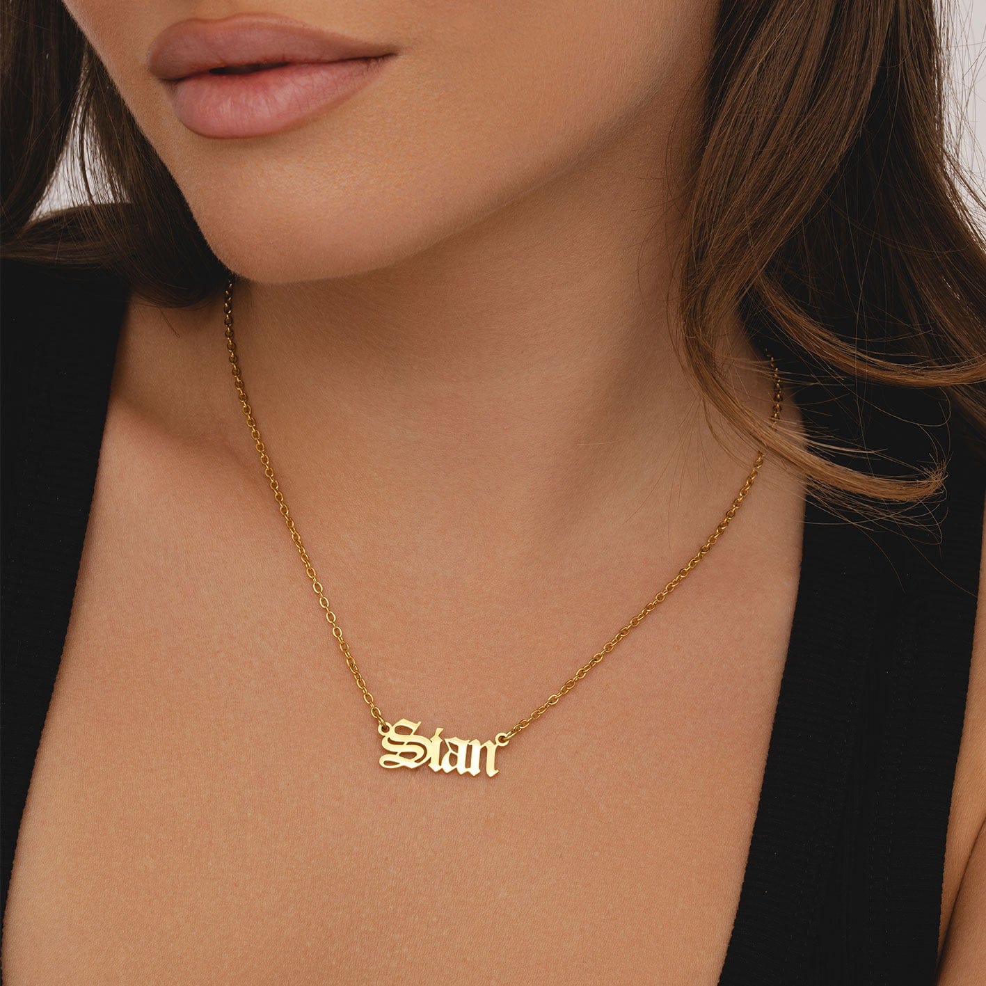 Personalised Name Necklace - Gothic