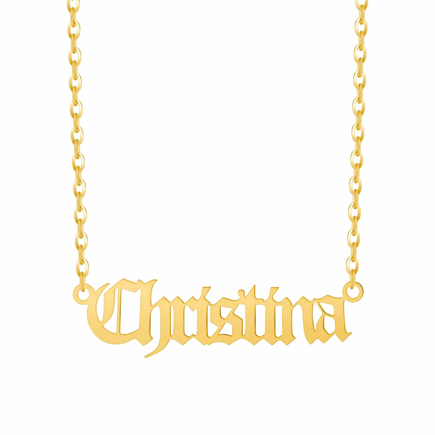 Personalised Name Necklace - Gothic