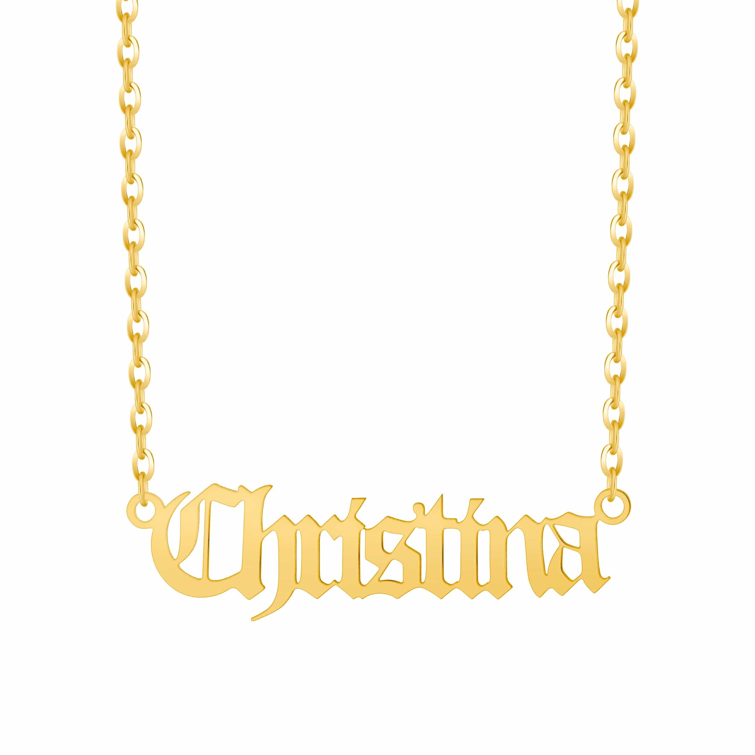 Personalised Name Necklace - Gothic