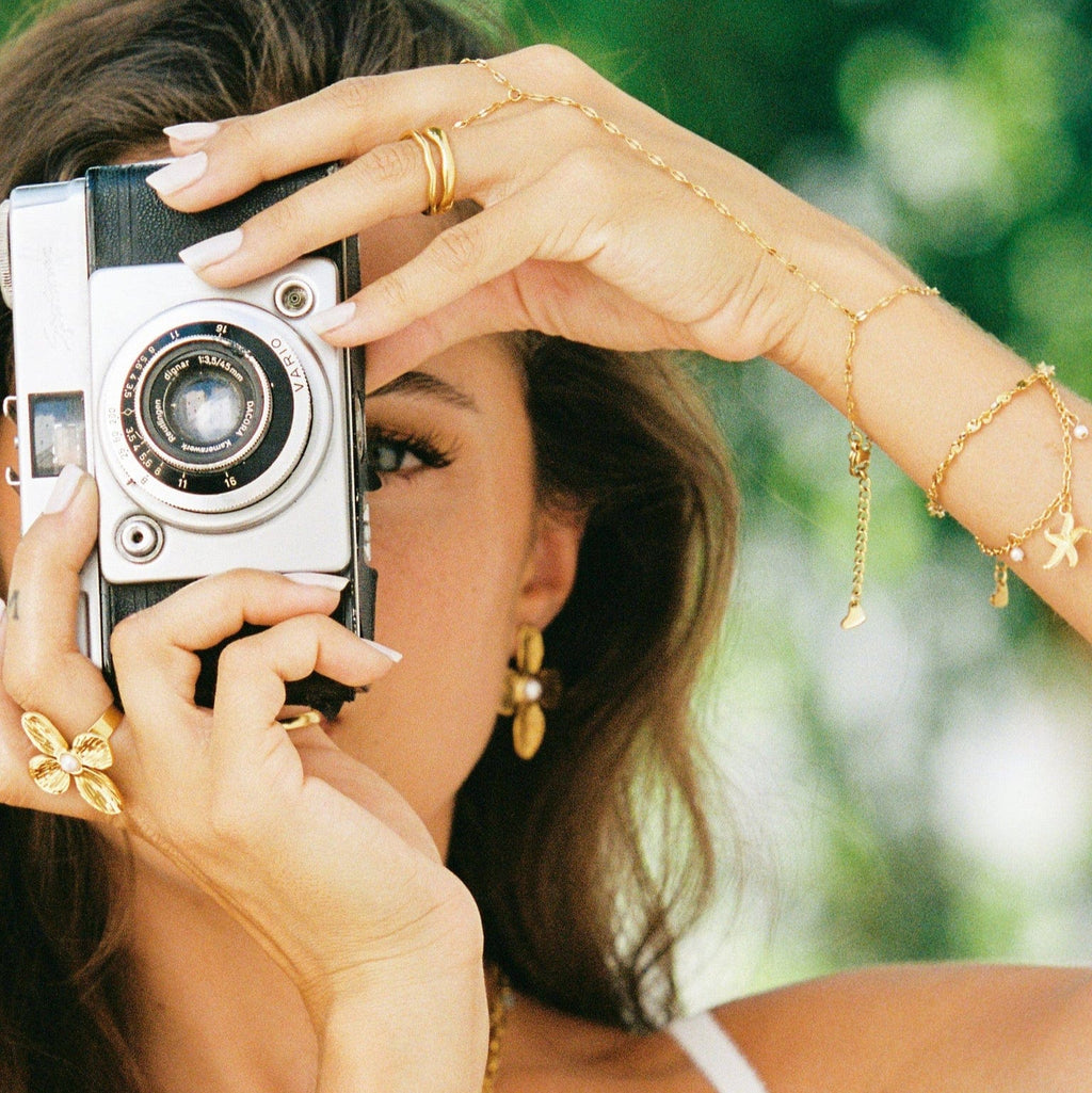 Chevron Hand Chain Bracelet